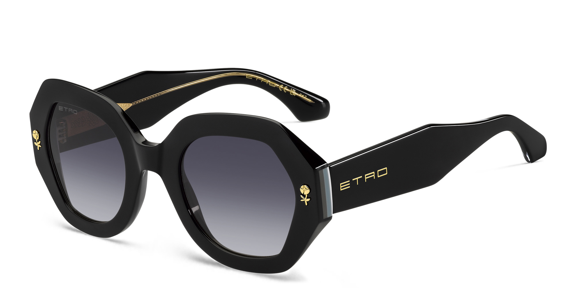 ETRO Etromania Oversized Butterfly Sunglasses in Black – Product Photo 2