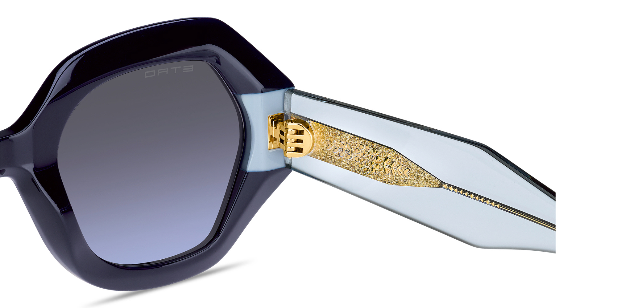 Shop ETRO Etromania Oversized Irregular Sunglasses in Blue online.