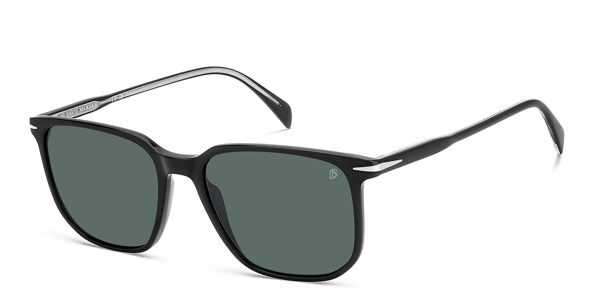 Shop DAVID BECKHAM Timeless Icons Square Sunglasses in Black online.