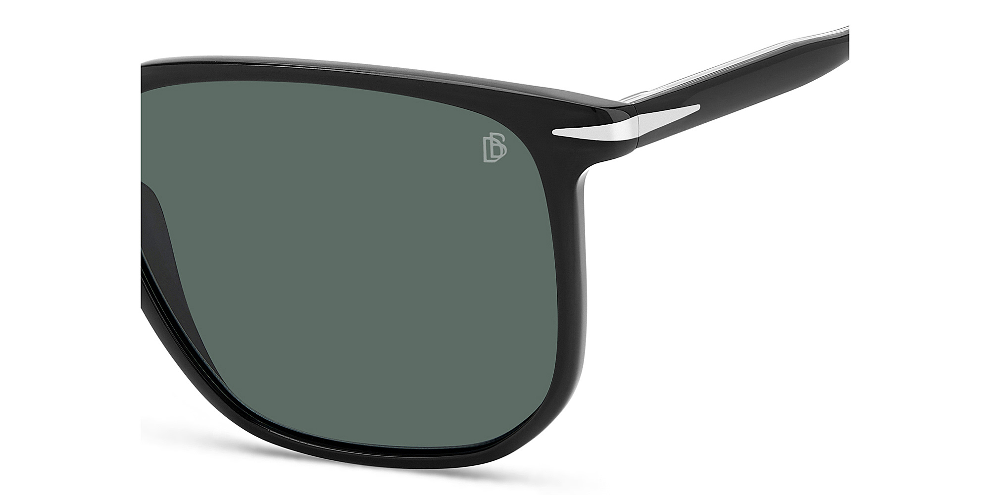 Shop DAVID BECKHAM Timeless Icons Square Sunglasses in Black online.