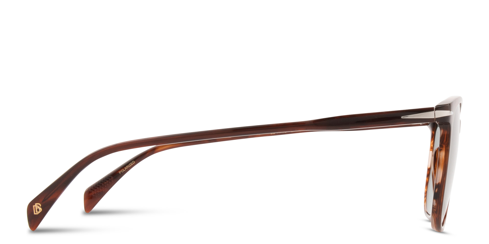 DAVID BECKHAM Timeless Icons Rectangle Sunglasses in Brown – Product Photo 3