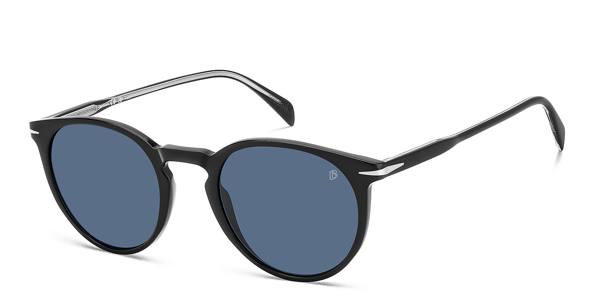 Shop DAVID BECKHAM Timeless Icons Panthos Sunglasses in Black online.