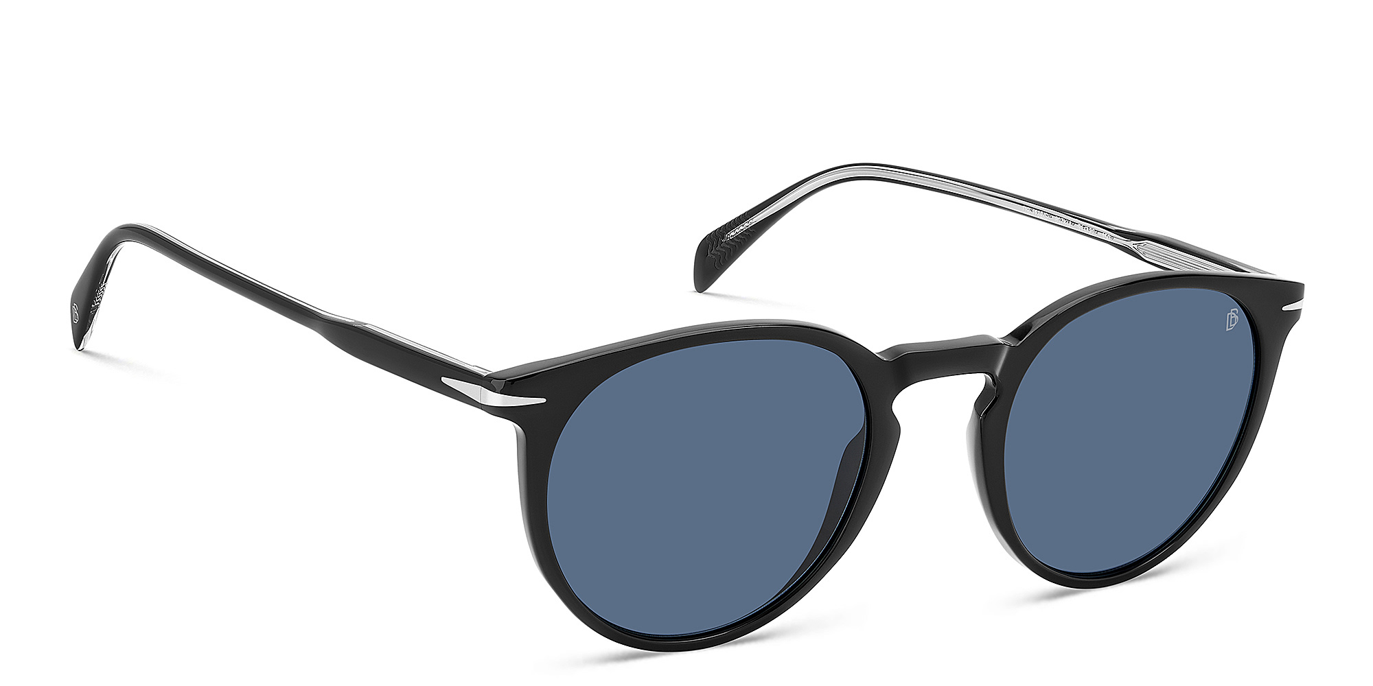 Shop DAVID BECKHAM Timeless Icons Panthos Sunglasses in Black online.