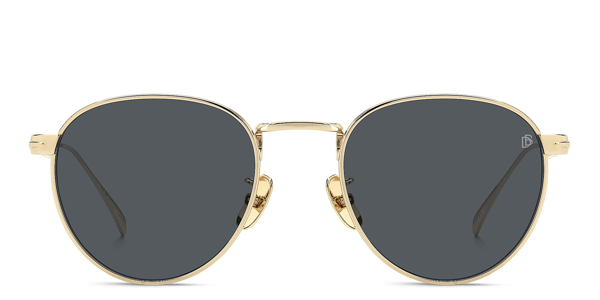 Shop DAVID BECKHAM Timeless Icons Panthos Sunglasses in Gold online.