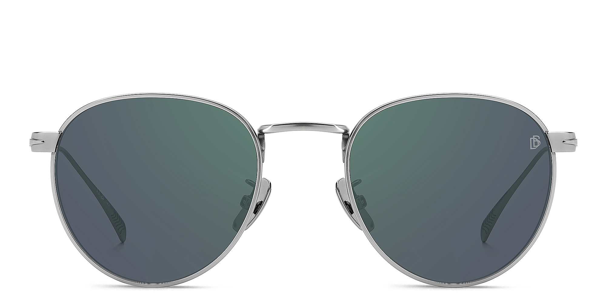 Shop DAVID BECKHAM Timeless Icons Panthos Sunglasses in Matte Ruthenium online.
