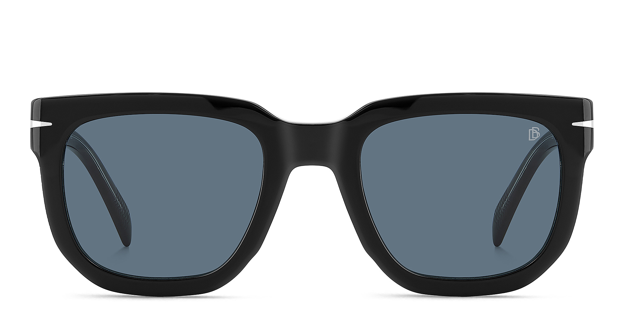 Shop DAVID BECKHAM Style Pioneer Square Sunglasses in Black Crystal online.