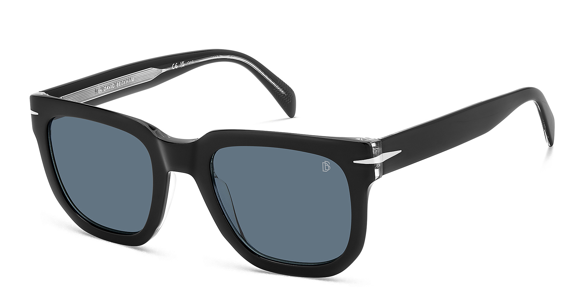 Shop DAVID BECKHAM Style Pioneer Square Sunglasses in Black Crystal online.