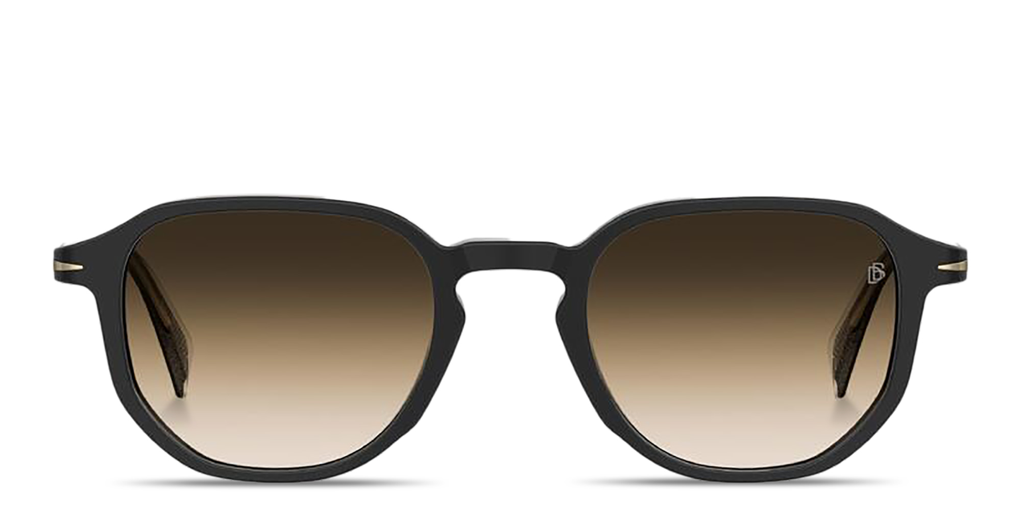 Shop DAVID BECKHAM Talisman Irregular Sunglasses in Black online.
