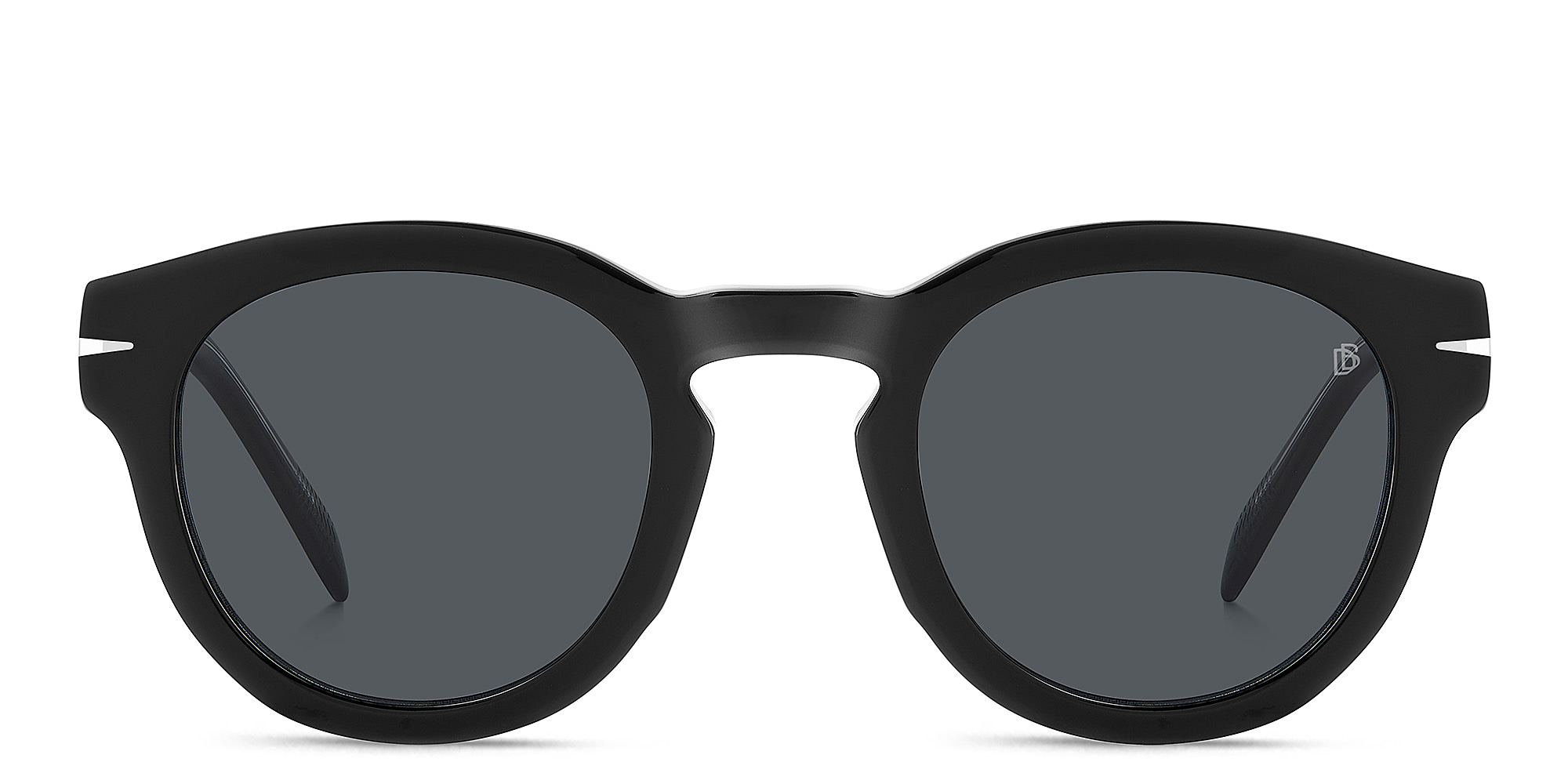 Shop DAVID BECKHAM Style Pioneer Panthos Sunglasses in Black Crystal online.