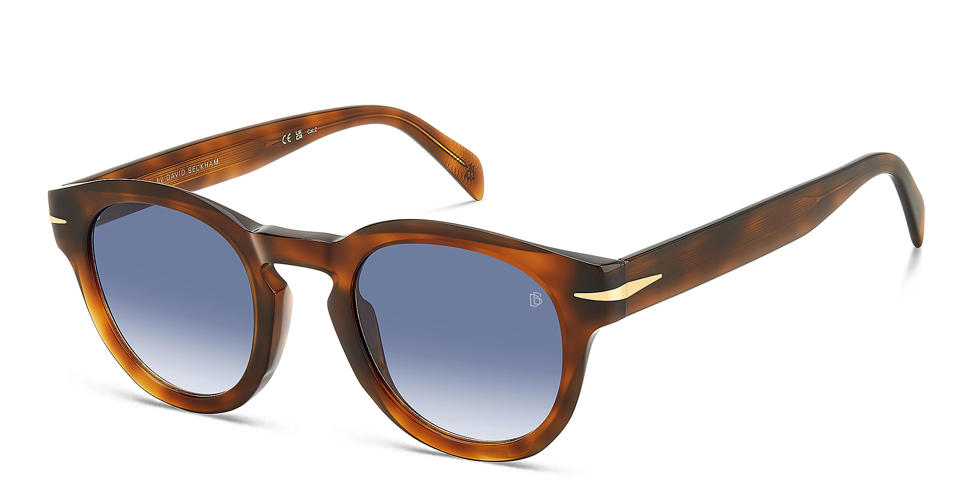 Shop DAVID BECKHAM Style Pioneer Panthos Sunglasses in Brown Havana online.