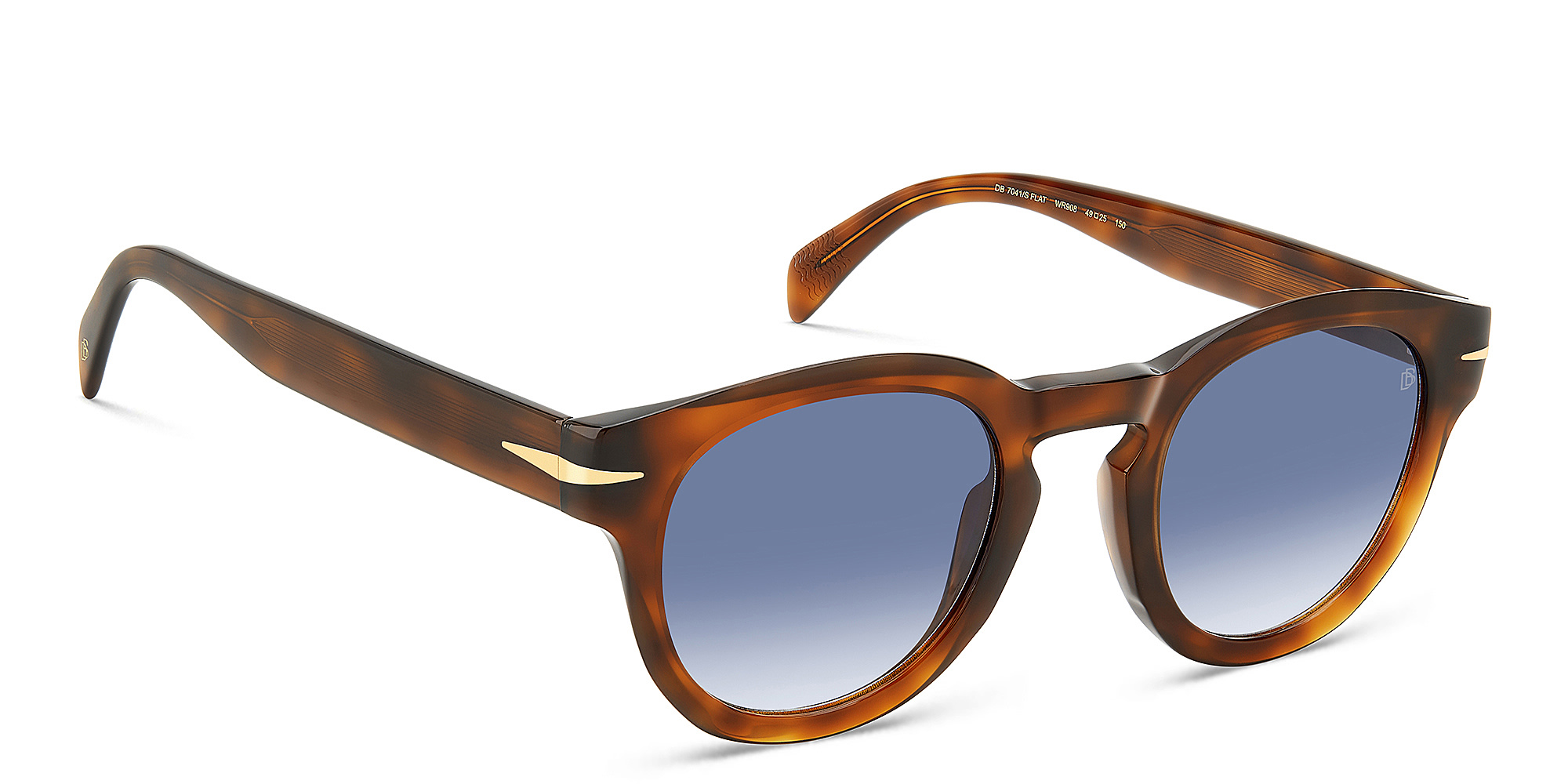 Shop DAVID BECKHAM Style Pioneer Panthos Sunglasses in Brown Havana online.