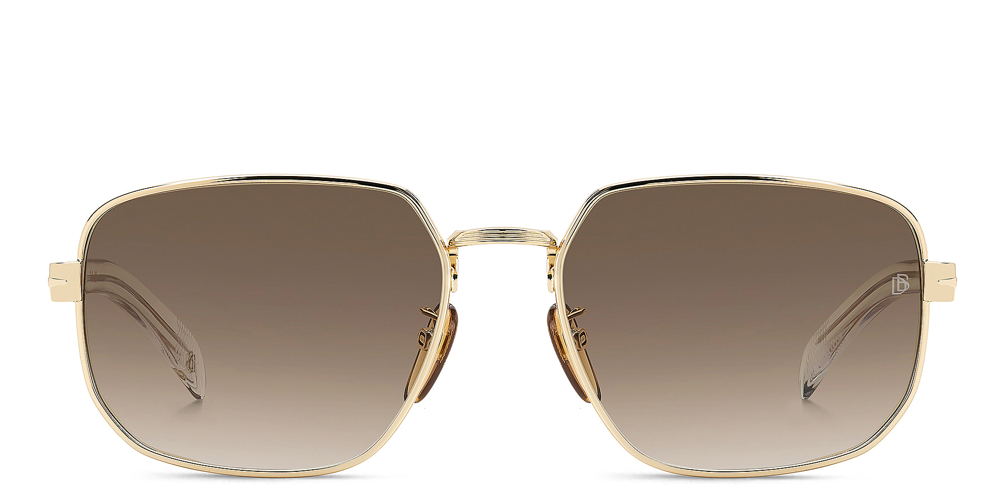 تسوق نظارات شمسية ستايل بايونير بإطار مستطيل ديفيد بيكهام بلون ذهبي كريستال أونلاين.