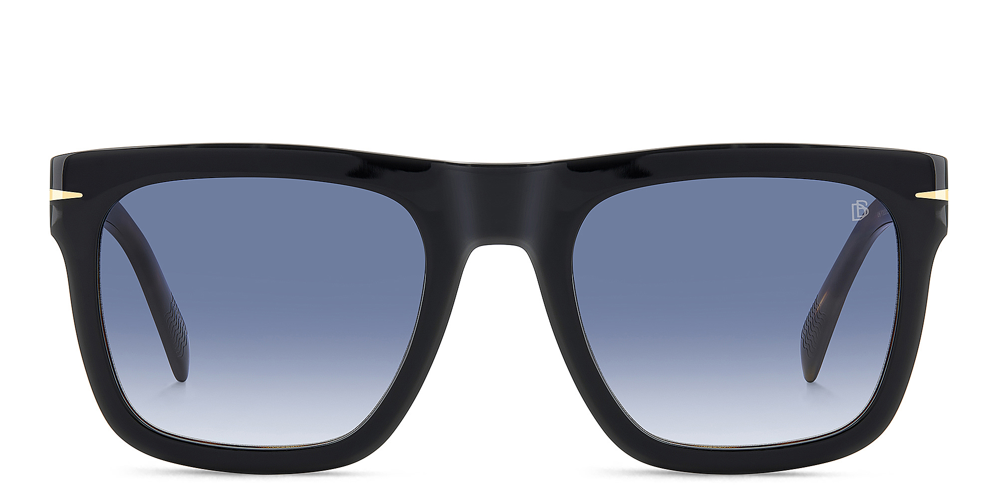 Shop DAVID BECKHAM Style Pioneer Rectangle Sunglasses in Black Havana online.