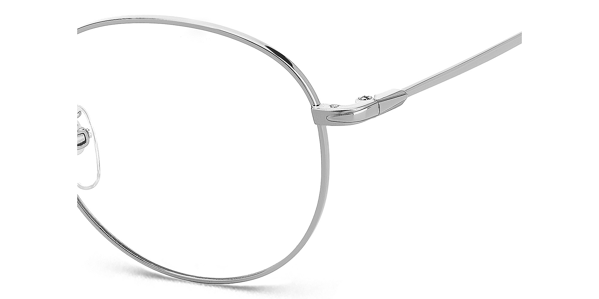 Shop DAVID BECKHAM Timeless Icons Panthos Eyeglasses in Silver online.