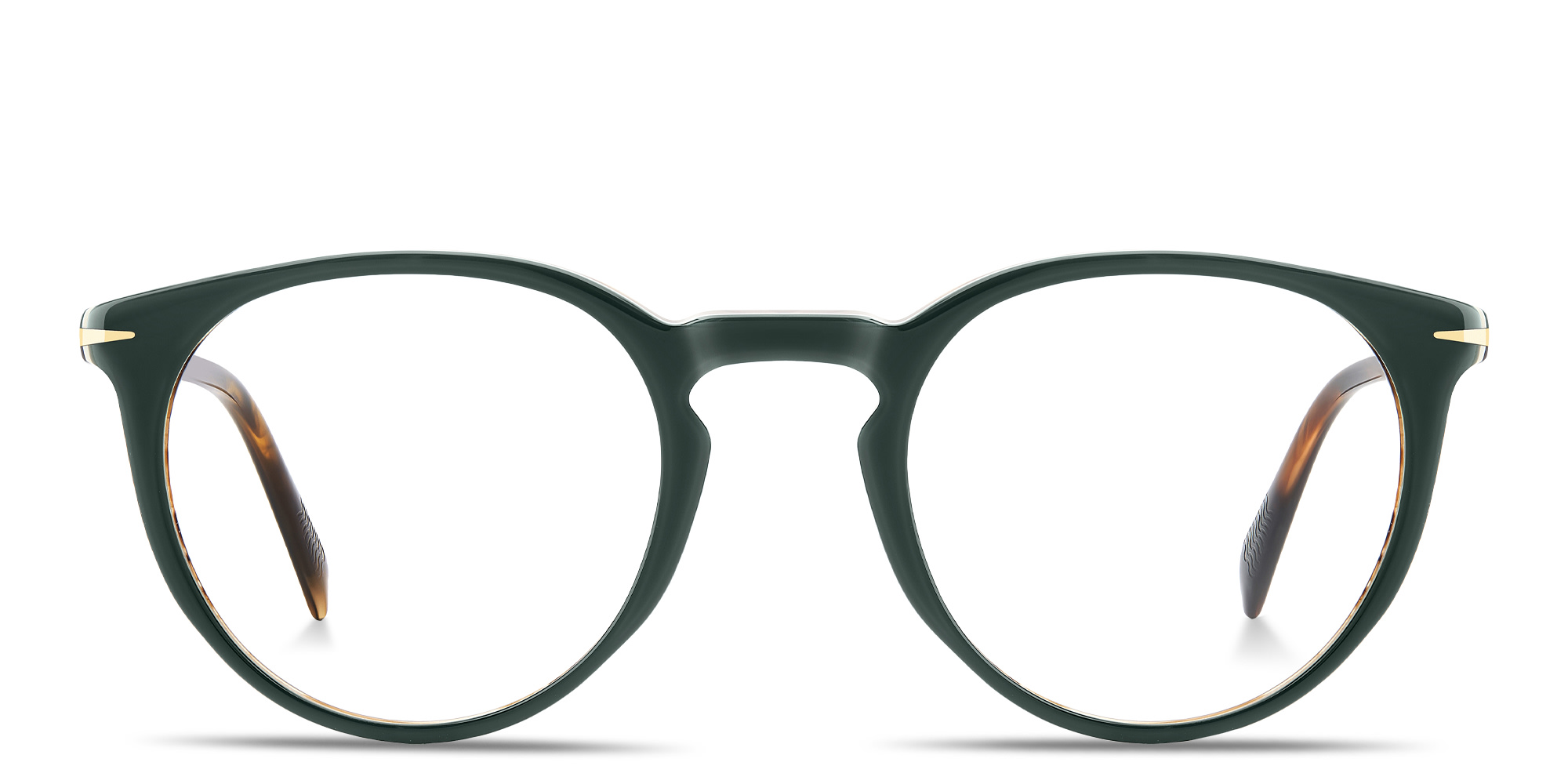 Shop DAVID BECKHAM Talisman Panthos Eyeglasses in Green online.