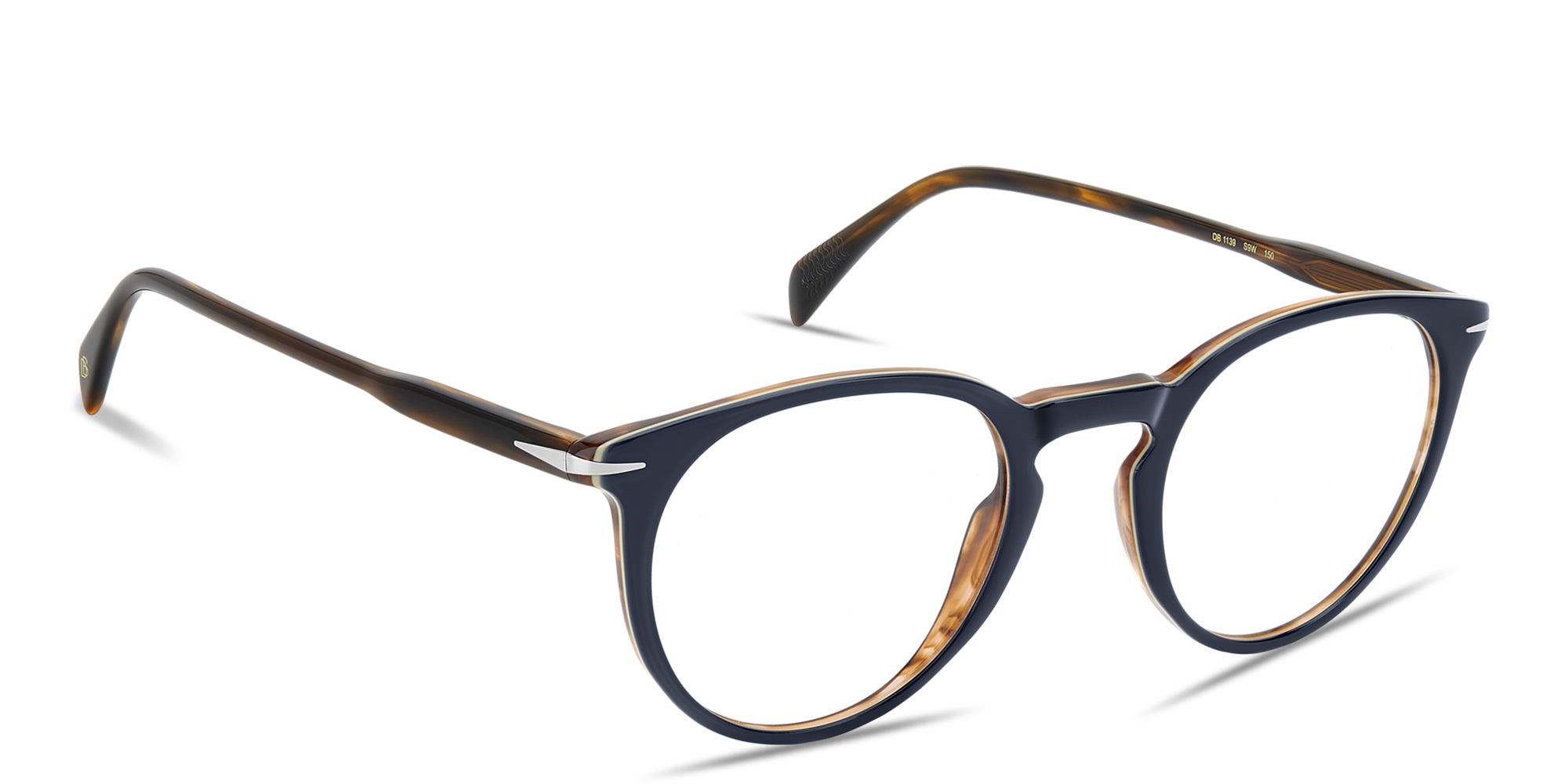 Shop DAVID BECKHAM Talisman Panthos Eyeglasses in Blue online.