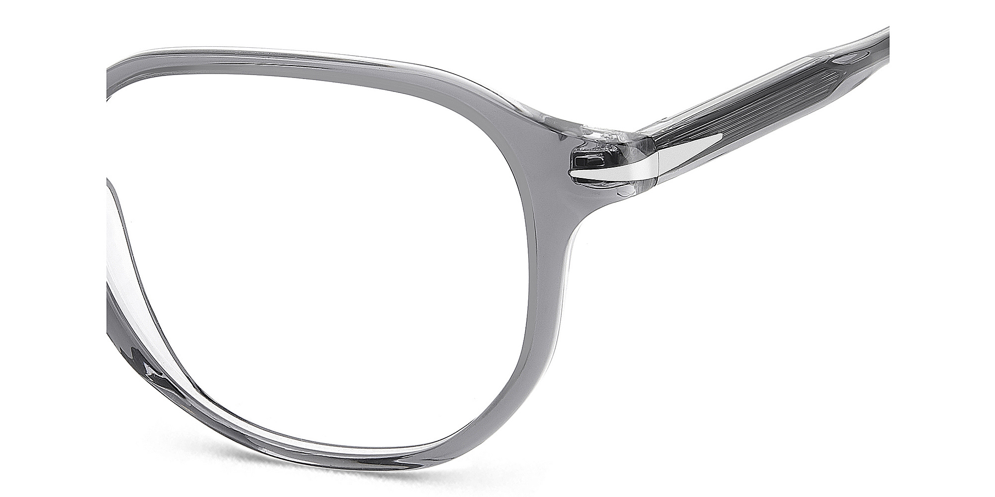 DAVID BECKHAM Timeless Icons Irregular Eyeglasses in Grey Crystal – Product Photo 4