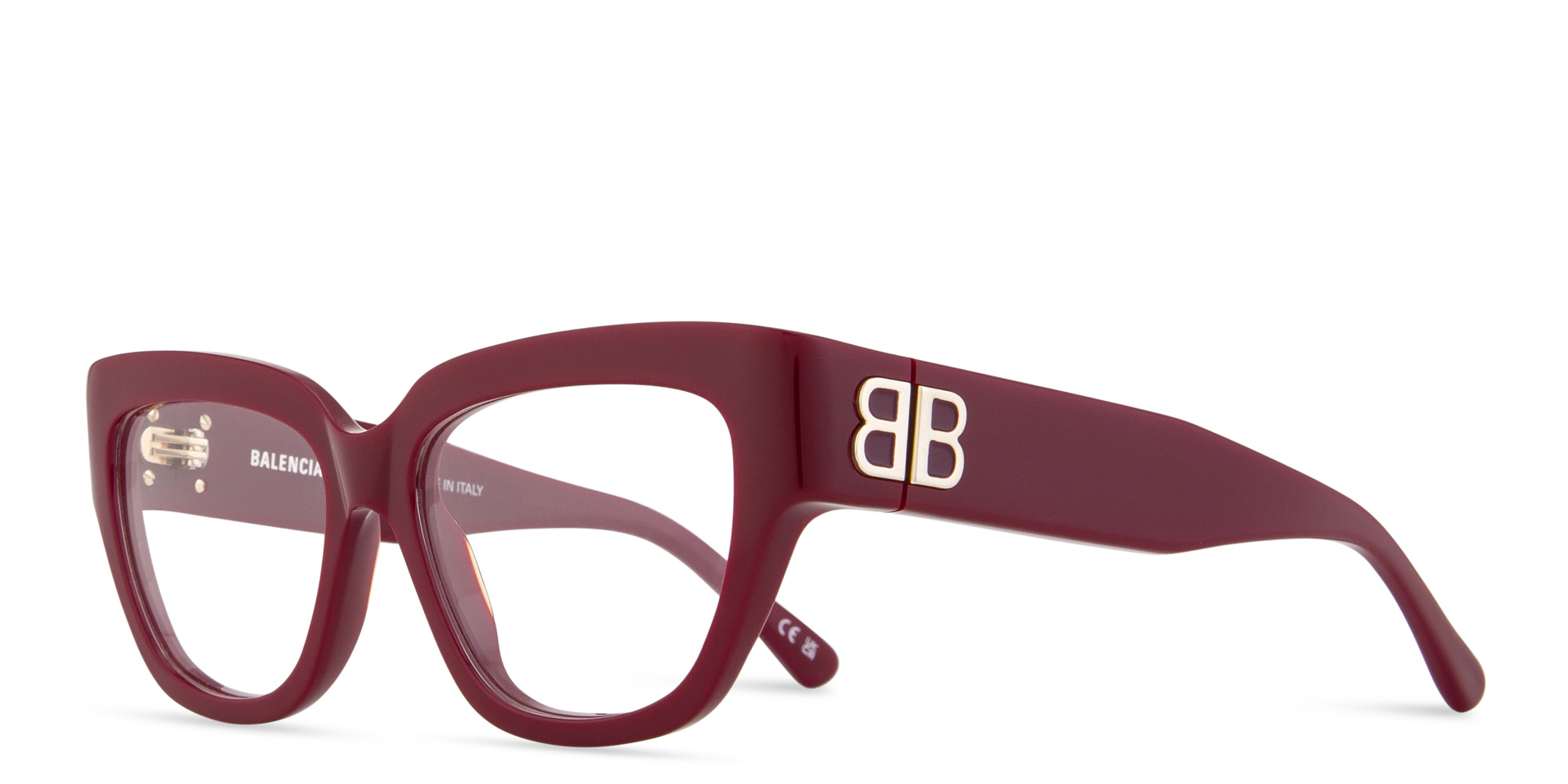 تسوق نظارات طبية طراز كات آي بشعار BB بالينسياغا بلون خمري أونلاين.