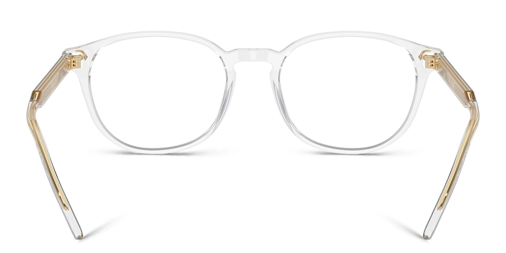 Shop GIORGIO ARMANI Logo Panthos Eyeglasses in Crystal online.