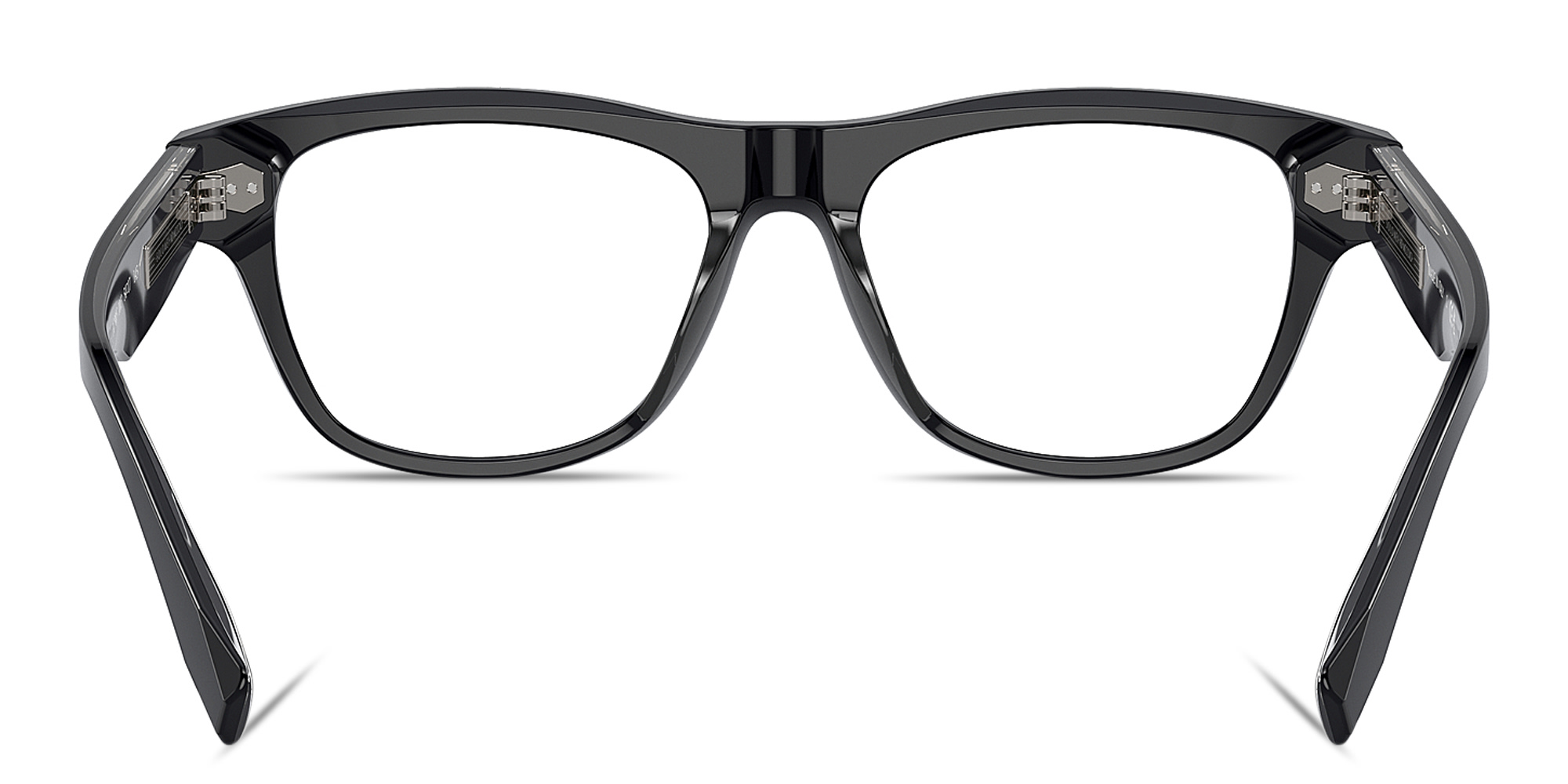 نظارات طبية آيكونيك ميريديان بإطار مستطيل من برونيلو كوتشينيلي بلون أسود - صورة المنتج 4