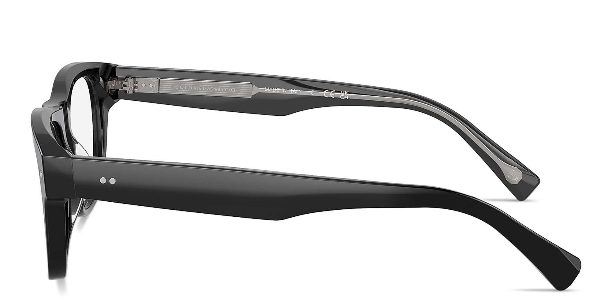 BRUNELLO CUCCINELLI Iconic Meridian Rectangle Eyeglasses in Black – Product Photo 3