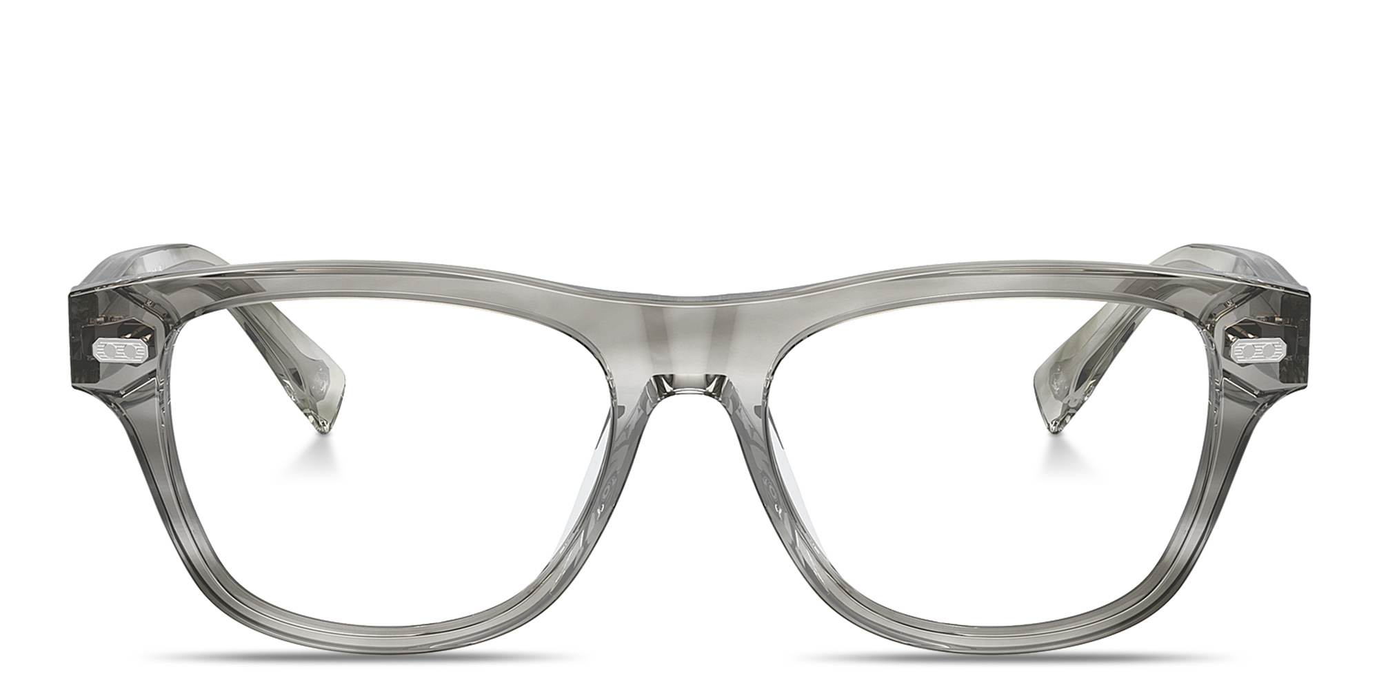 Shop BRUNELLO CUCINELLI Iconic Meridian Rectangle Eyeglasses in Grey online.