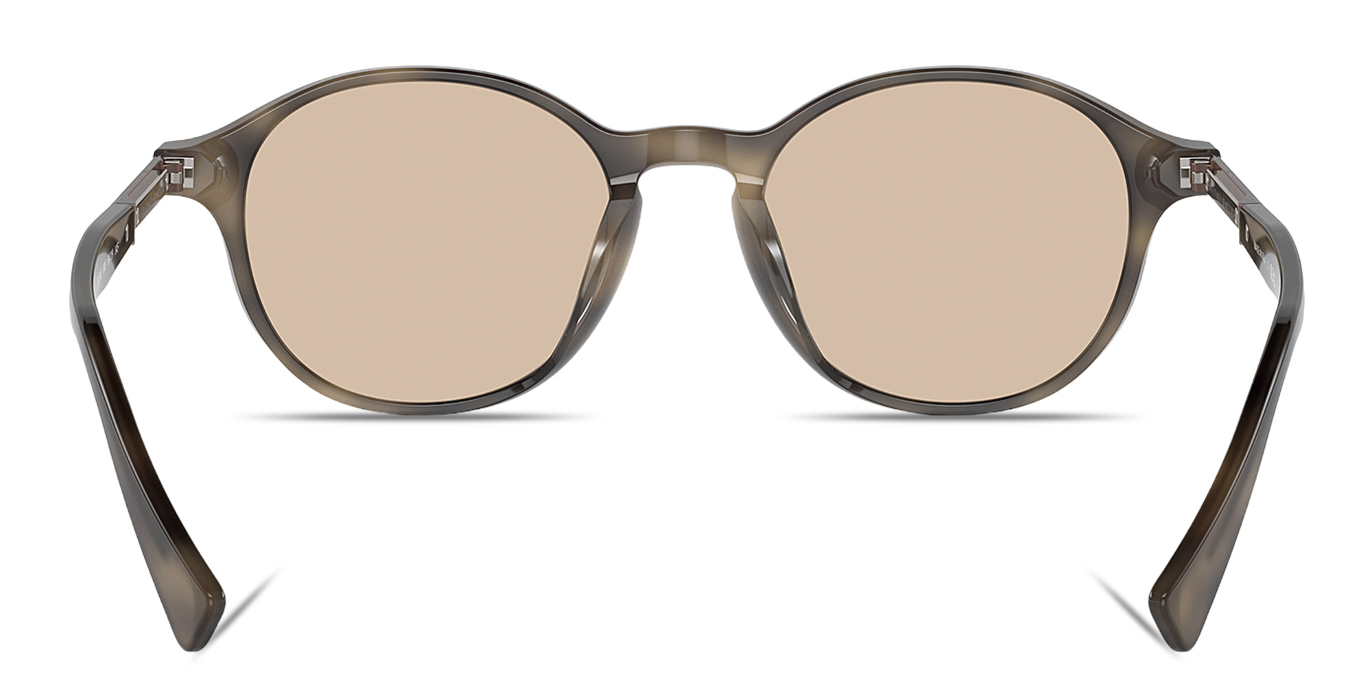 Shop BRUNELLO CUCINELLI Logo Unisex Round Eyeglasses in Havana online.