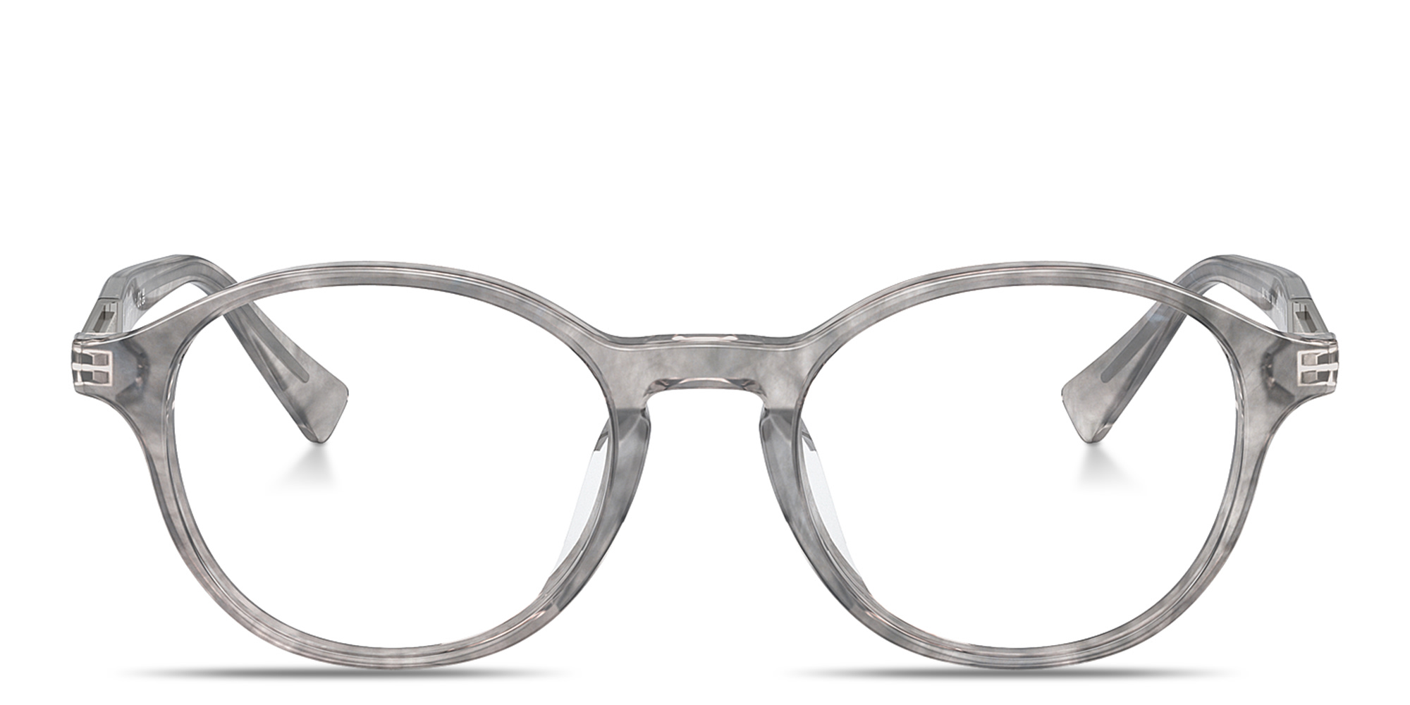 Shop BRUNELLO CUCINELLI Logo Unisex Round Eyeglasses in Grey online.