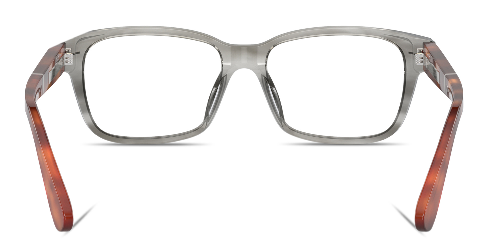 Shop BRUNELLO CUCINELLI Sartorial Sunset Unisex Rectangle Eyeglasses in Grey online.