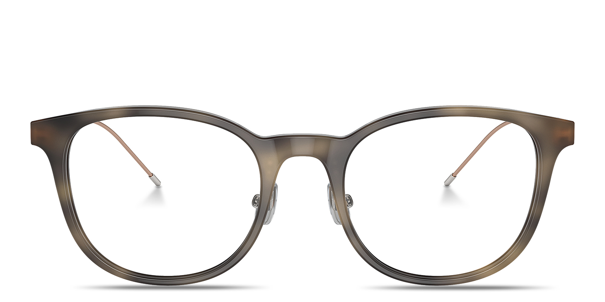 Shop BRUNELLO CUCINELLI Sartorial Sunset Unisex Round Eyeglasses in Havana online.