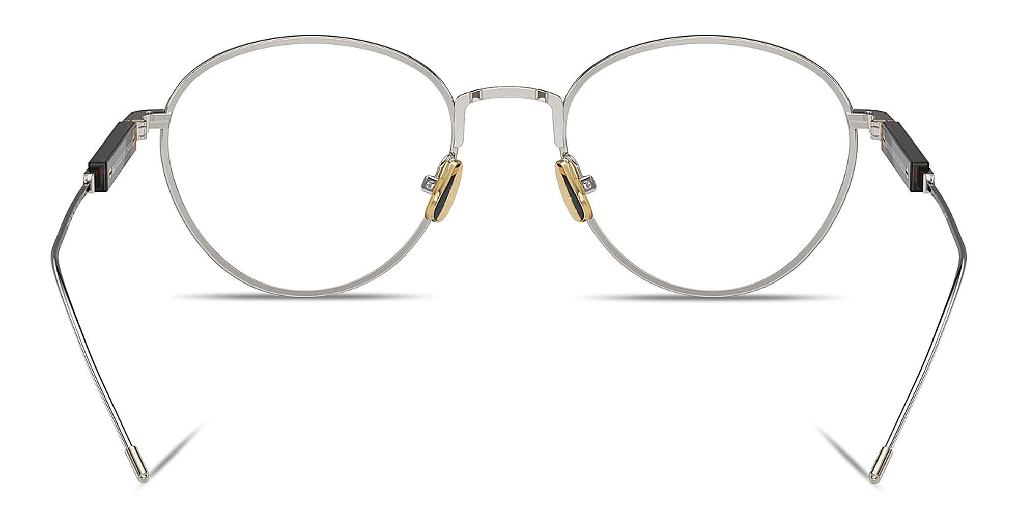 Shop BRUNELLO CUCINELLI Sartorial Sunset Unisex Round Eyeglasses in Gold online.