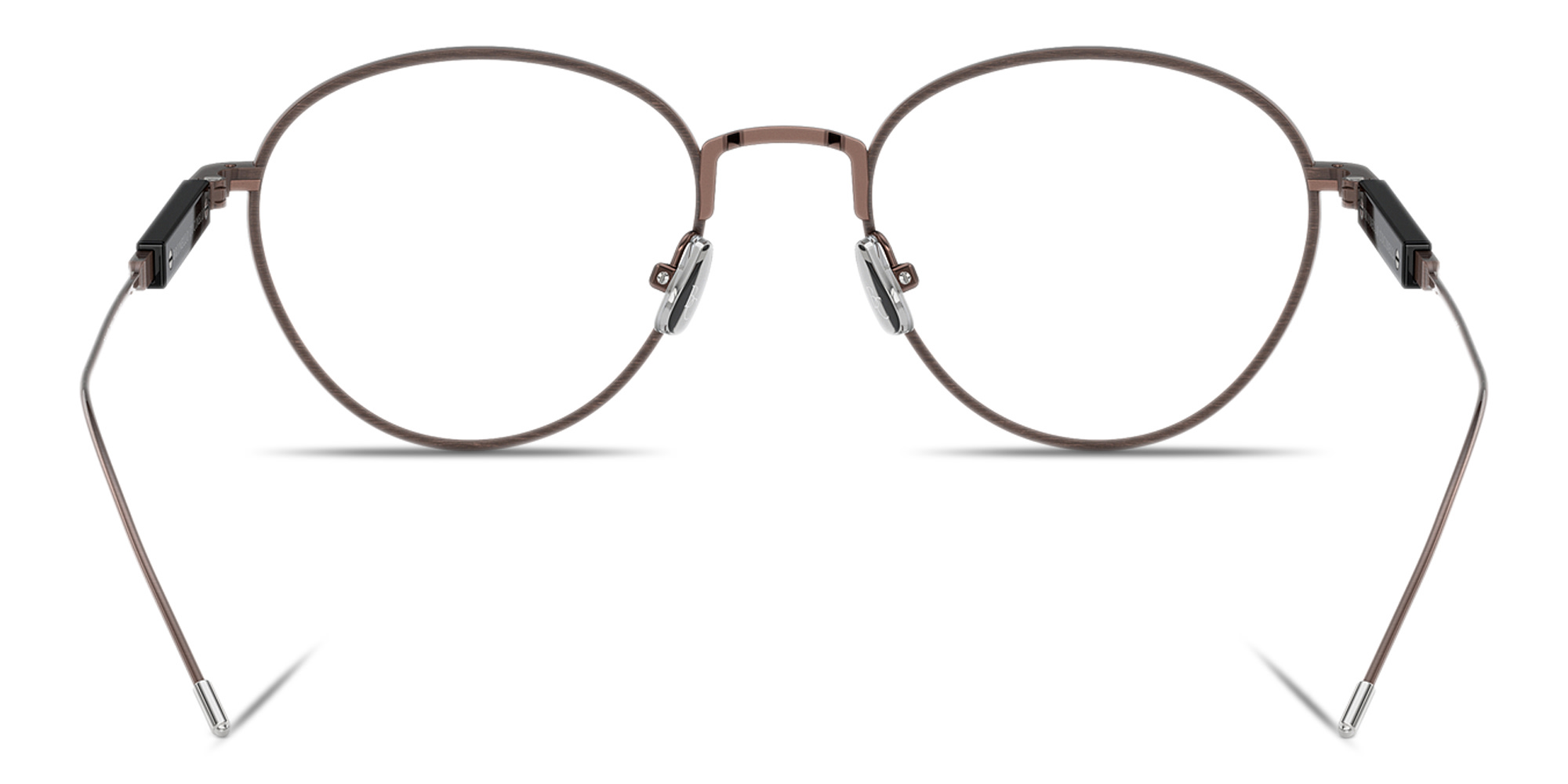 Shop BRUNELLO CUCINELLI Sartorial Sunset Unisex Round Eyeglasses in Black online.