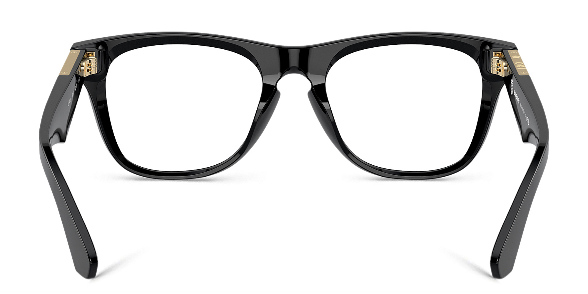 BURBERRY Logo Square Eyeglasses in Black – Product Photo 4