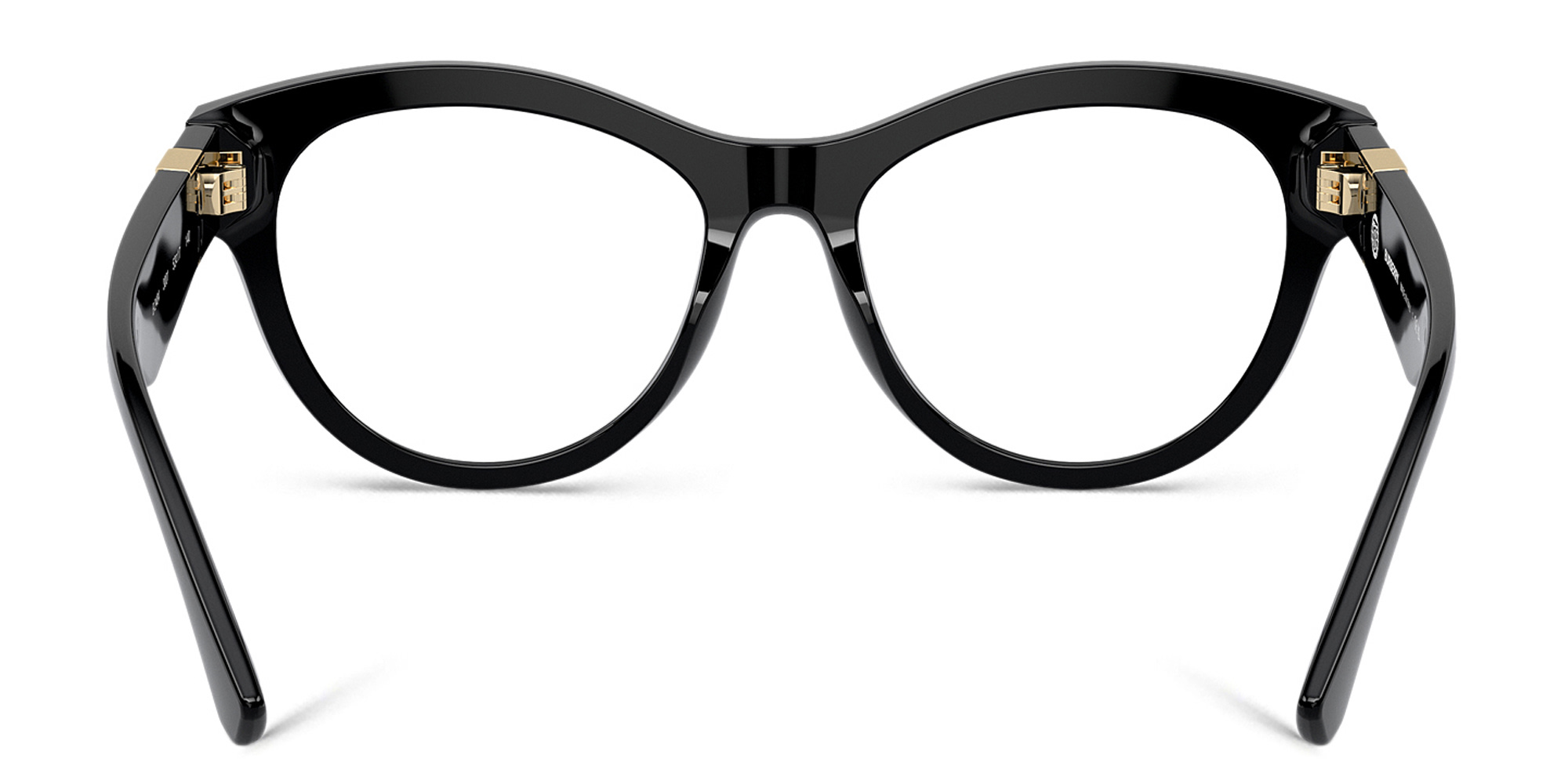 Shop BURBERRY TB Motif Round Eyeglasses in Black online.