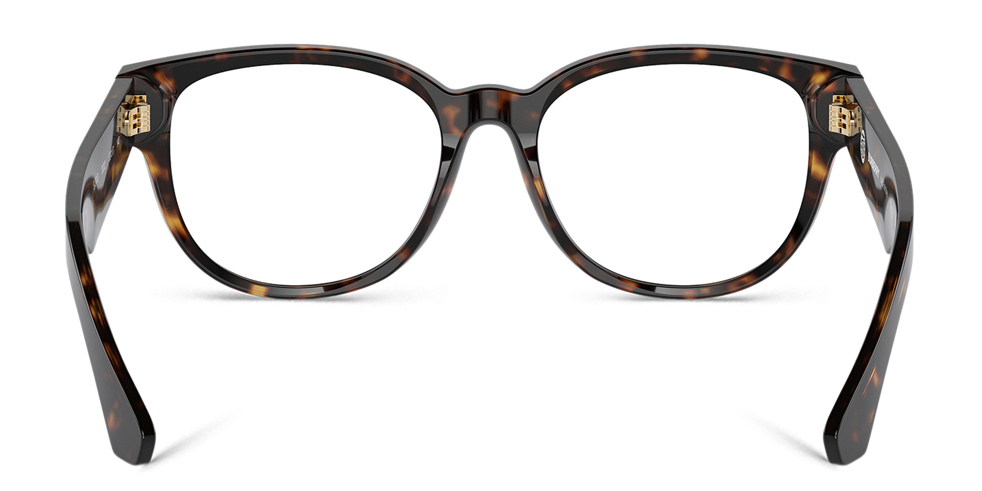 Shop BURBERRY Logo Panthos Eyeglasses in Dark Havana online.