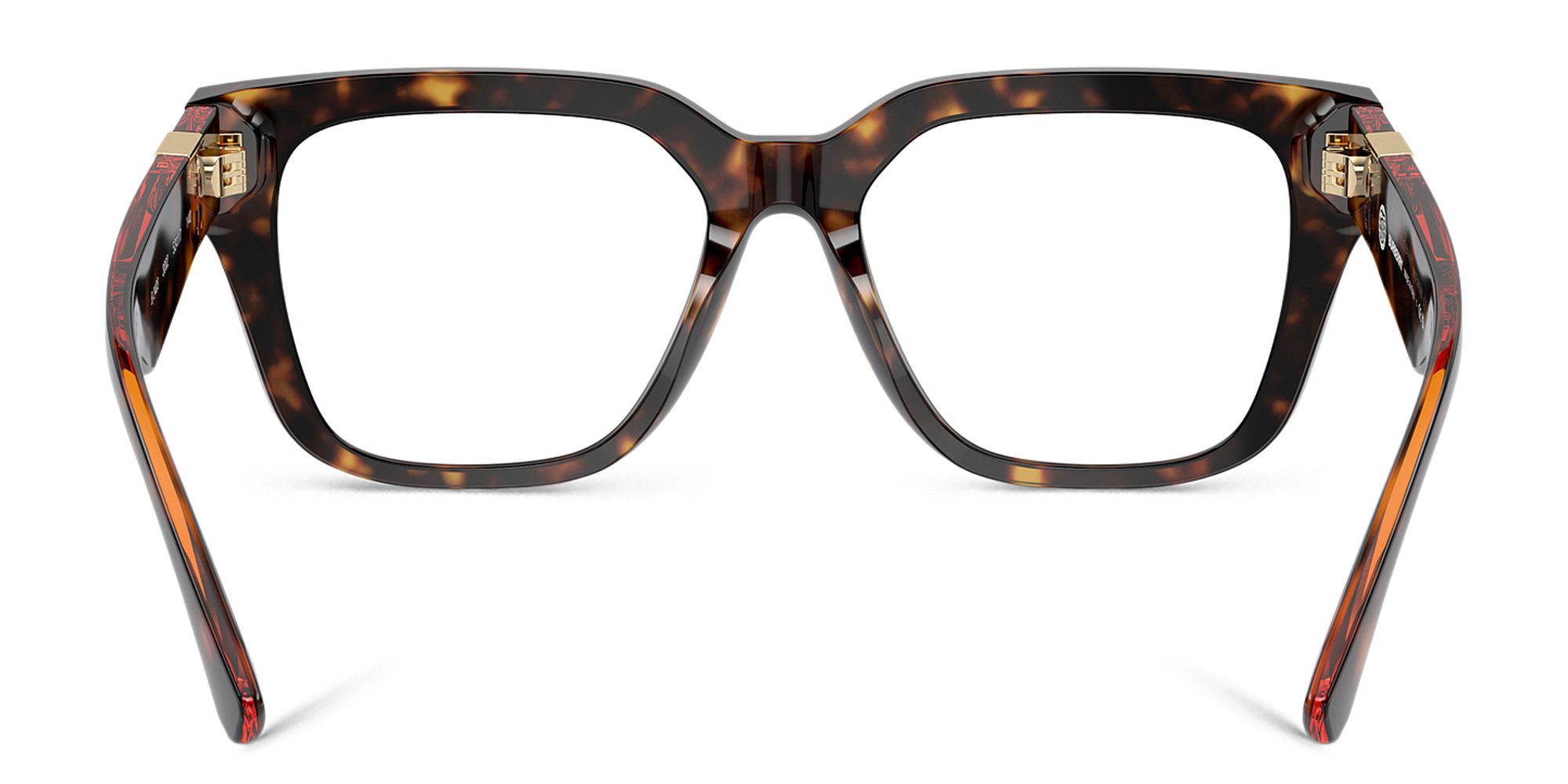 Shop BURBERRY TB Motif Square Eyeglasses in Dark Havana online.
