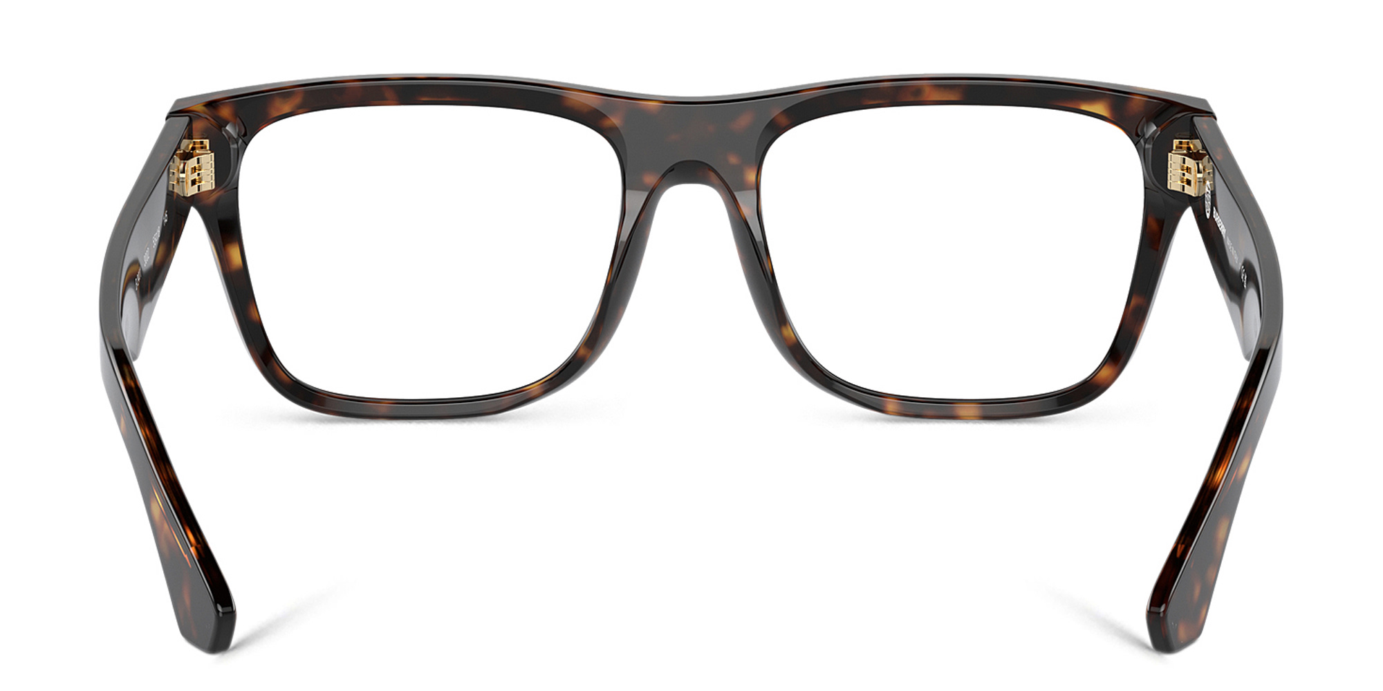 BURBERRY Logo Square Eyeglasses in Dark Havana – Product Photo 4