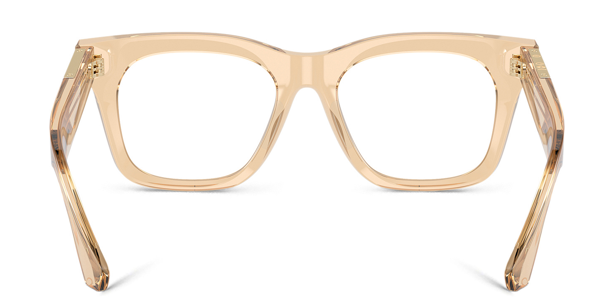 Shop BURBERRY Logo Square Eyeglasses in Light Brown online.
