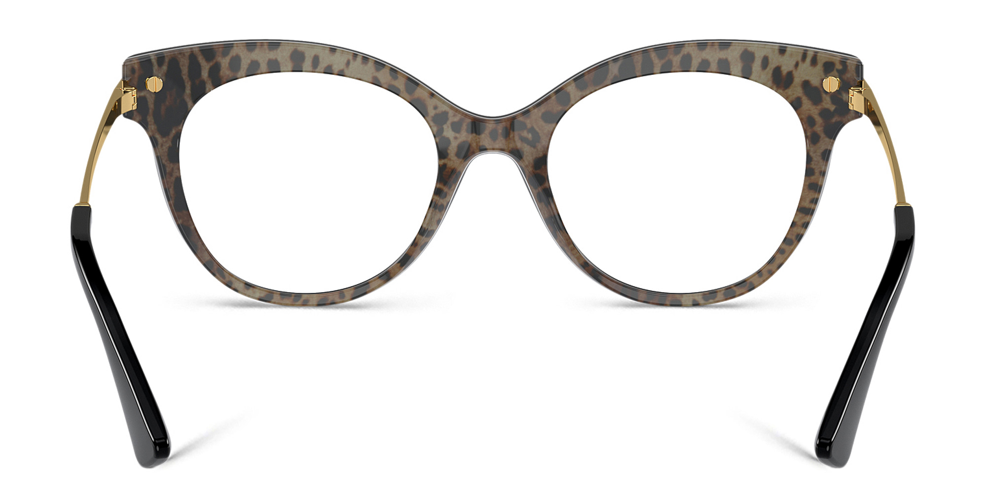 Shop Dolce & Gabbana Logo Cat-Eye Eyeglasses in Black online.