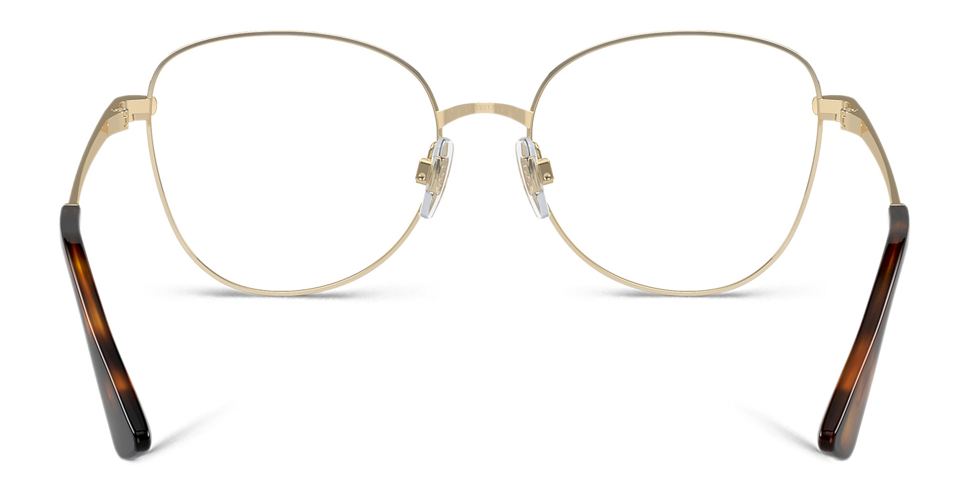 Dolce & Gabbana Logo Wide Butterfly Eyeglasses in Light Gold – Product Photo 4