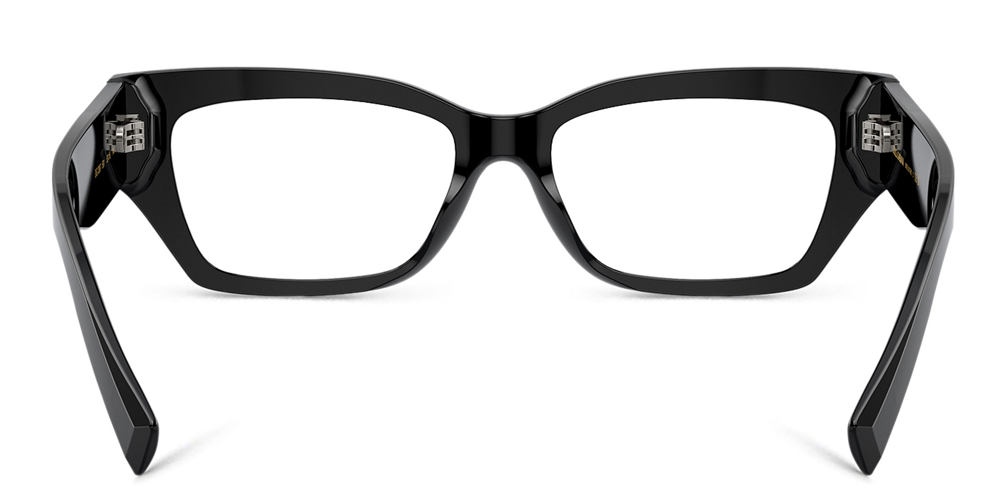 Dolce & Gabbana Logo Rectangle Eyeglasses in Black – Product Photo 4