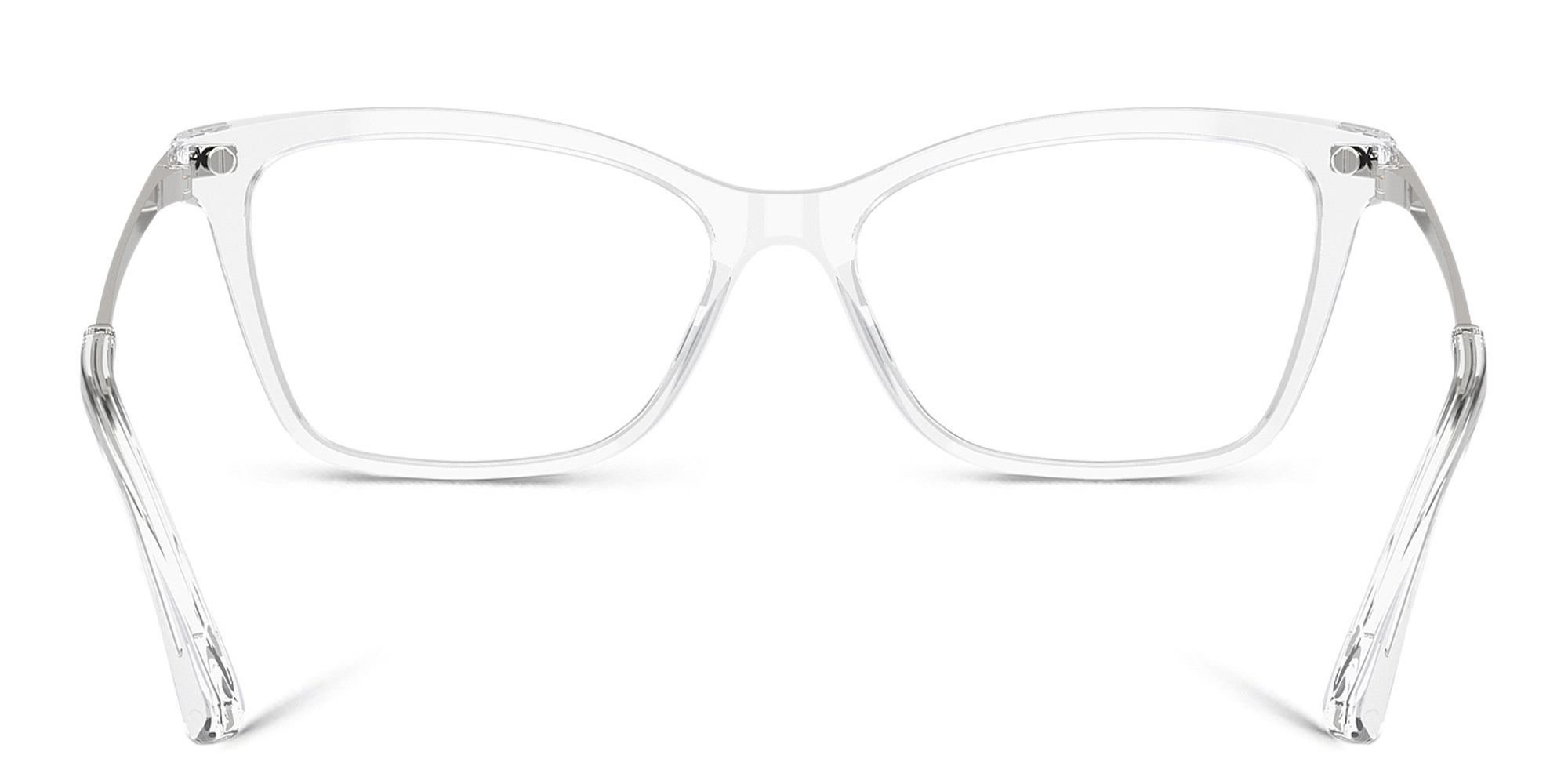 Shop Dolce & Gabbana Logo Rectangle Eyeglasses in Clear online.