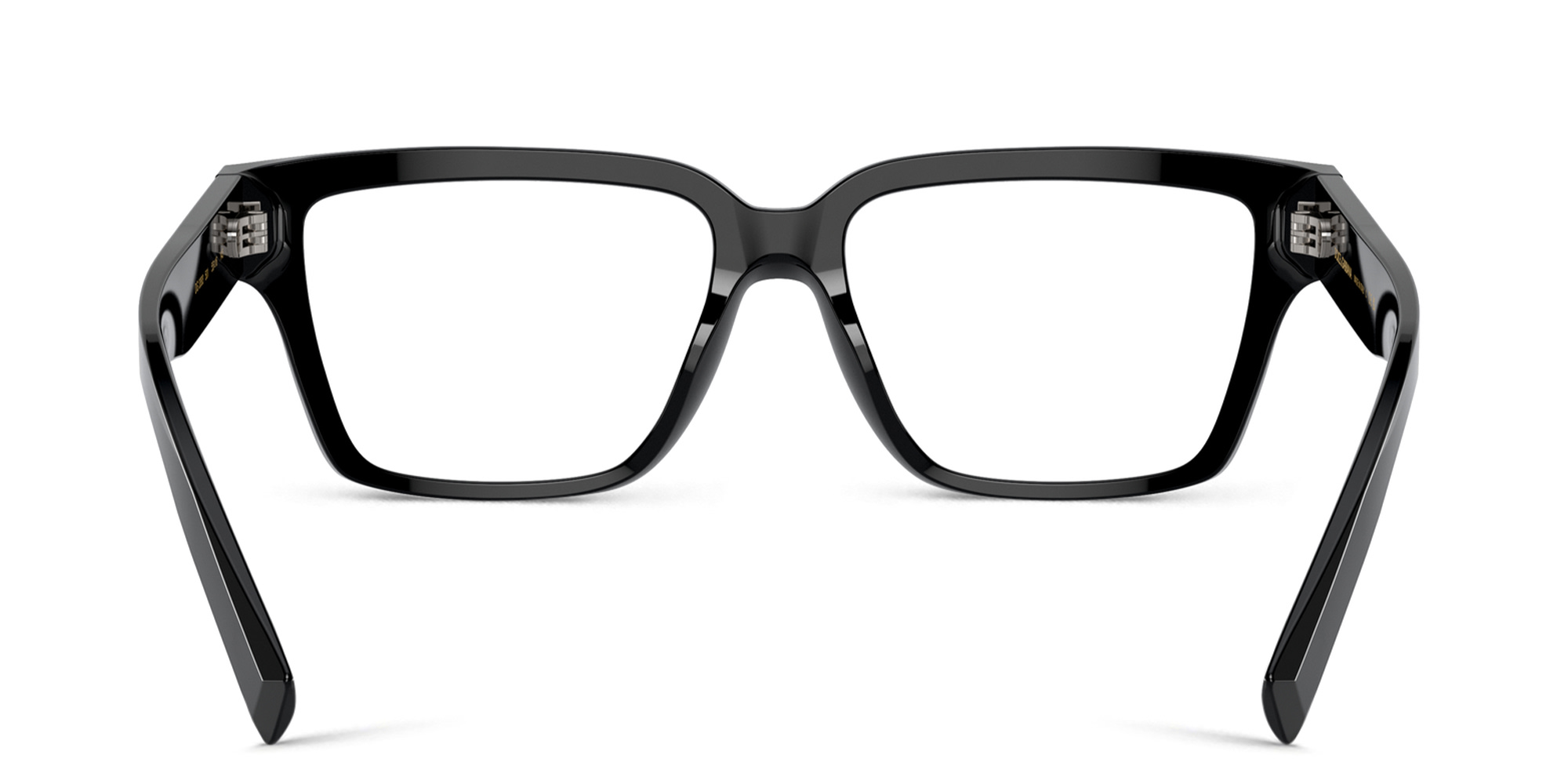 Dolce & Gabbana Logo Wide Square Eyeglasses in Black – Product Photo 4