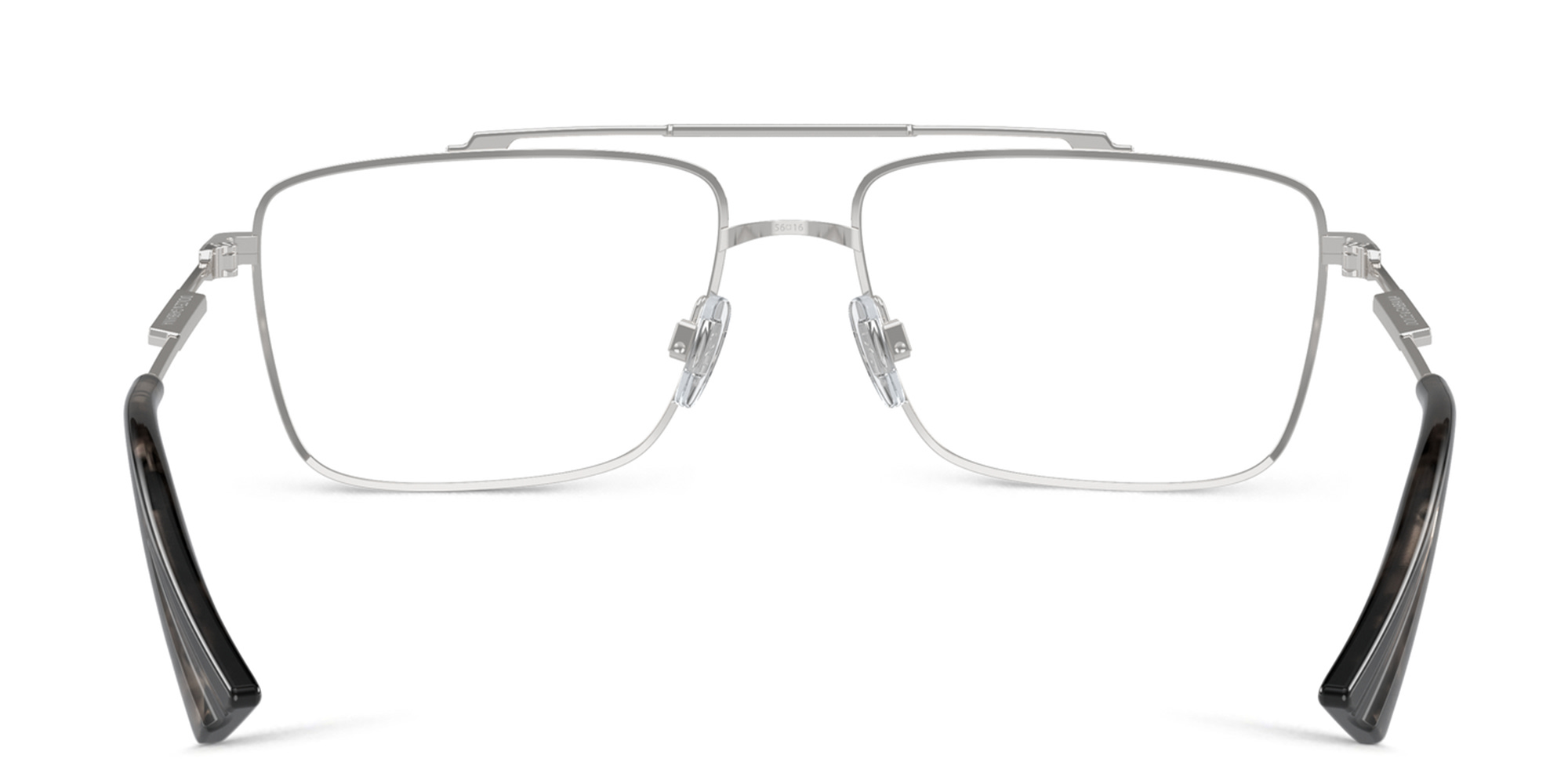 تسوق نظارات طبية مستطيلة واسعة بشعار العلامة دولتشي آند غابانا بلون فضي أونلاين.