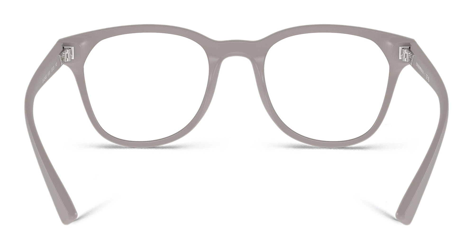 Shop Emporio Armani Logo Panthos Eyeglasses in Matte Light Grey online.