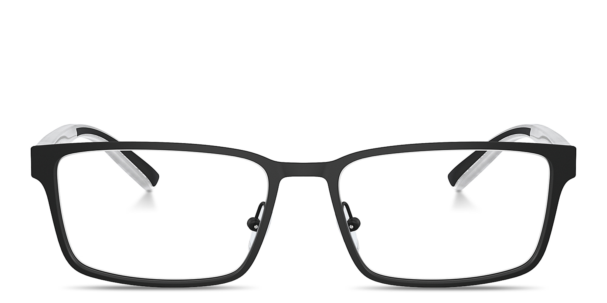 SCUDERIA FERRARI Logo Wide Rectangle Eyeglasses in Matte Black – Product Photo 1