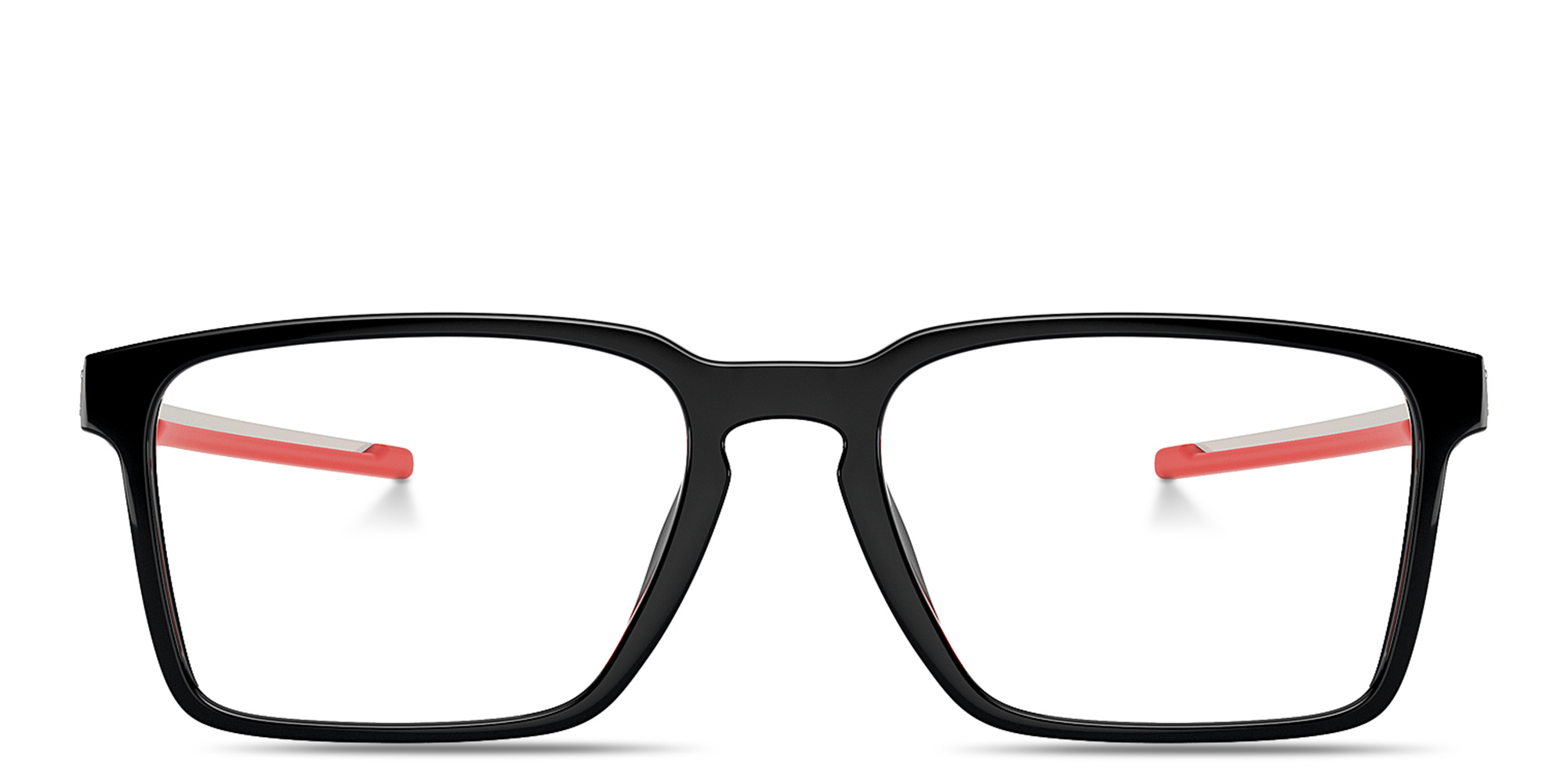 SCUDERIA FERRARI Logo Wide Rectangle Eyeglasses in Black – Product Photo 1