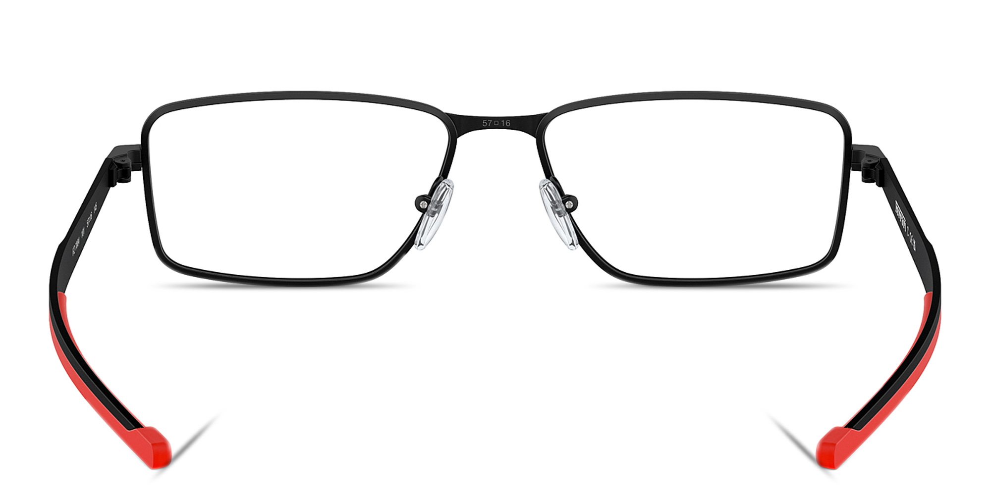 تسوق نظارات طبية مستطيلة واسعة بشعار العلامة سكوديريا فيراري بلون أسود أونلاين.