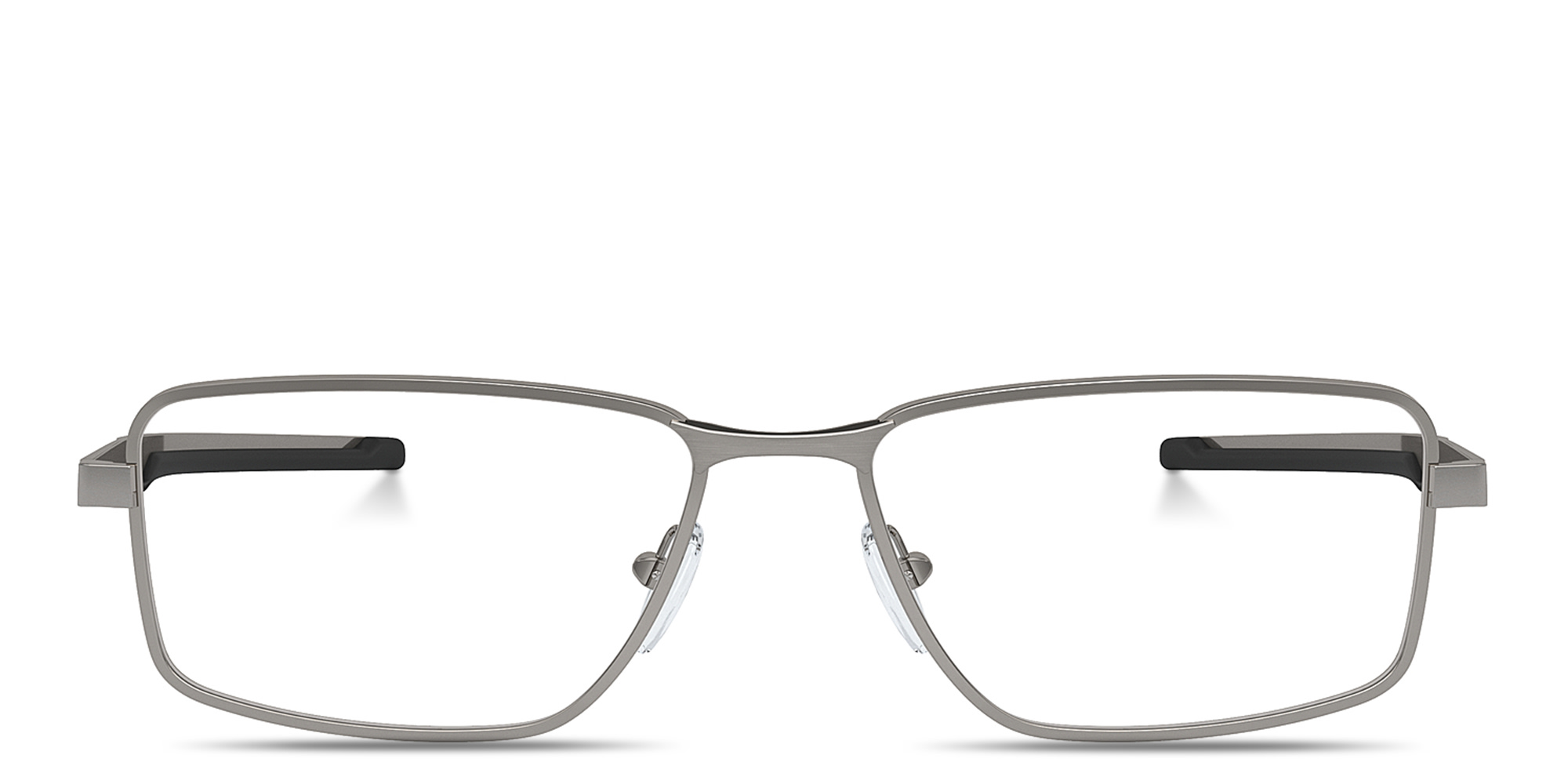 SCUDERIA FERRARI Logo Wide Rectangle Eyeglasses in Gunmetal – Product Photo 1