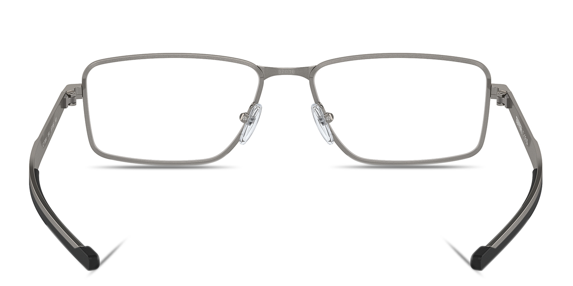 SCUDERIA FERRARI Logo Wide Rectangle Eyeglasses in Gunmetal – Product Photo 4